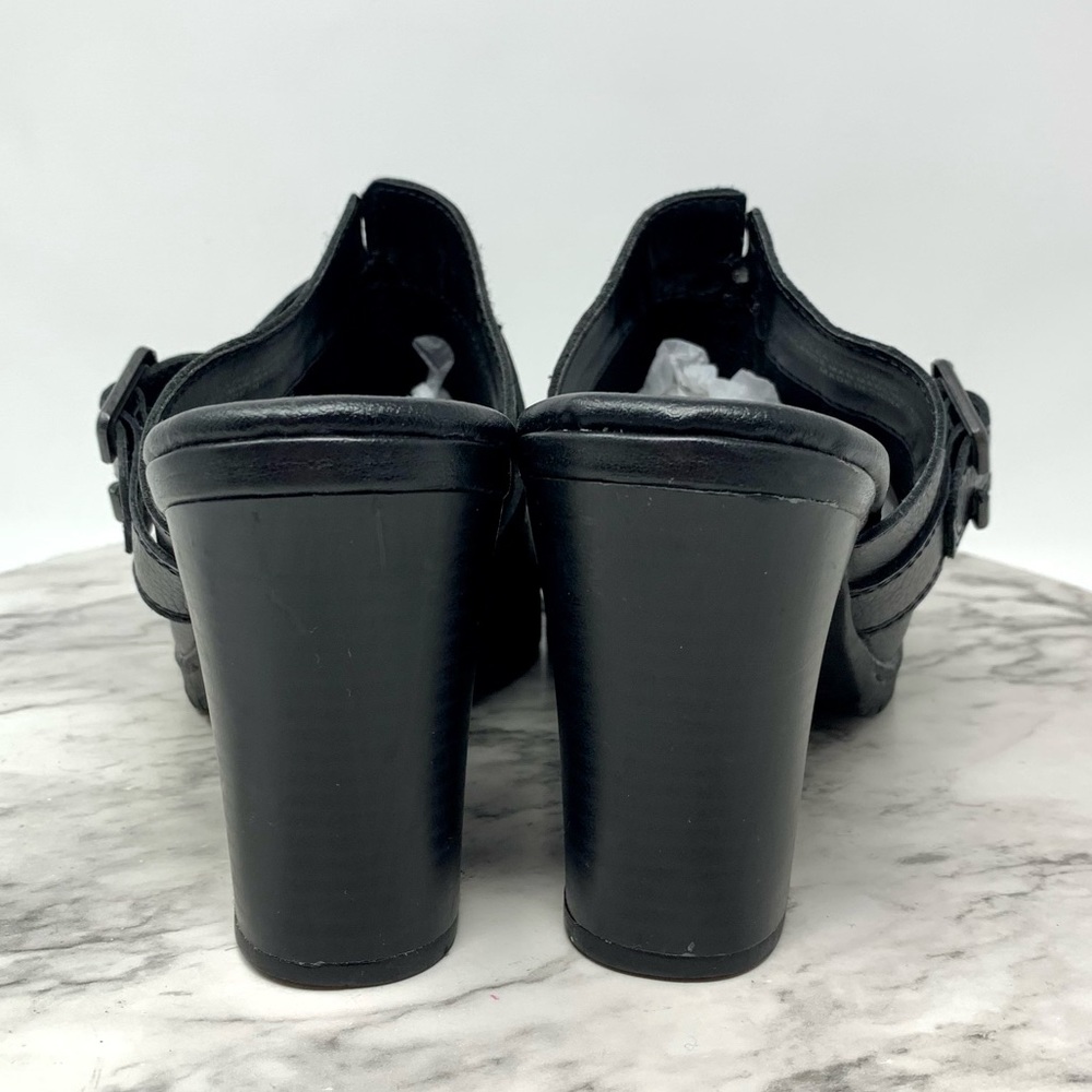 Bolo by Born Buckle Leather Chunky Comfort Clog Mules 9   Classic Bohemian Comfy - Picture 5 of 16